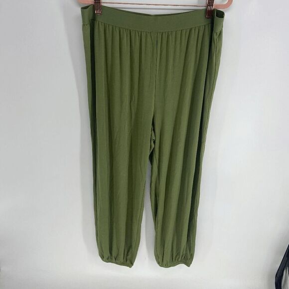 Le Ore Bandier Women's Olive Green New Como Modal Yoga Slinky Jogger Pant XL - Picture 1 of 11